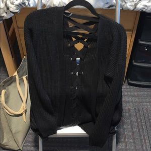 Black cardigan